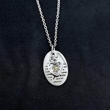 Uloveido Inspirational God Grant Me Serenity Prayer Necklace for Women, Courage Oval Pendant, Mustard Seed Heart Charms Y827 (Heart) - As Shown - View 8