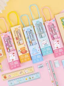 1pc Student Creative Award Graduation Season Back To School Gift Stationery Set In Gift Box - Pink - View 4