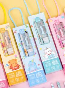 1pc Student Creative Award Graduation Season Back To School Gift Stationery Set In Gift Box - Pink - View 2