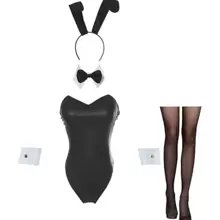 Sexy Rabbit Clothes For Sexy Underwear - 黑色 - 查看 4