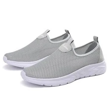 Zapatos deportivos nuevo de hombres casual, cómodo & transpirable, clásico & versátil, anti deslizante & resistente al desgaste - Gris Claro - Ver 3