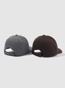 2入組無性別馴鹿貼布純色休閒棒球帽，適用於戶外活動防曬，作為禮物，派對、旅行、工作和日常穿著時時尚棒球帽，可調節大小 - 彩色 - 查看 4