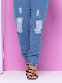 Women Jeans - 青碧色 - 查看 7