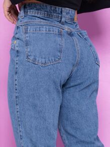 Women Jeans - 青碧色 - 查看 6