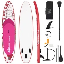 Goplus 10.5'Inflatable Stand Up Paddle Board SUP W/Carrying Bag Aluminum Paddle - Pink - View 2