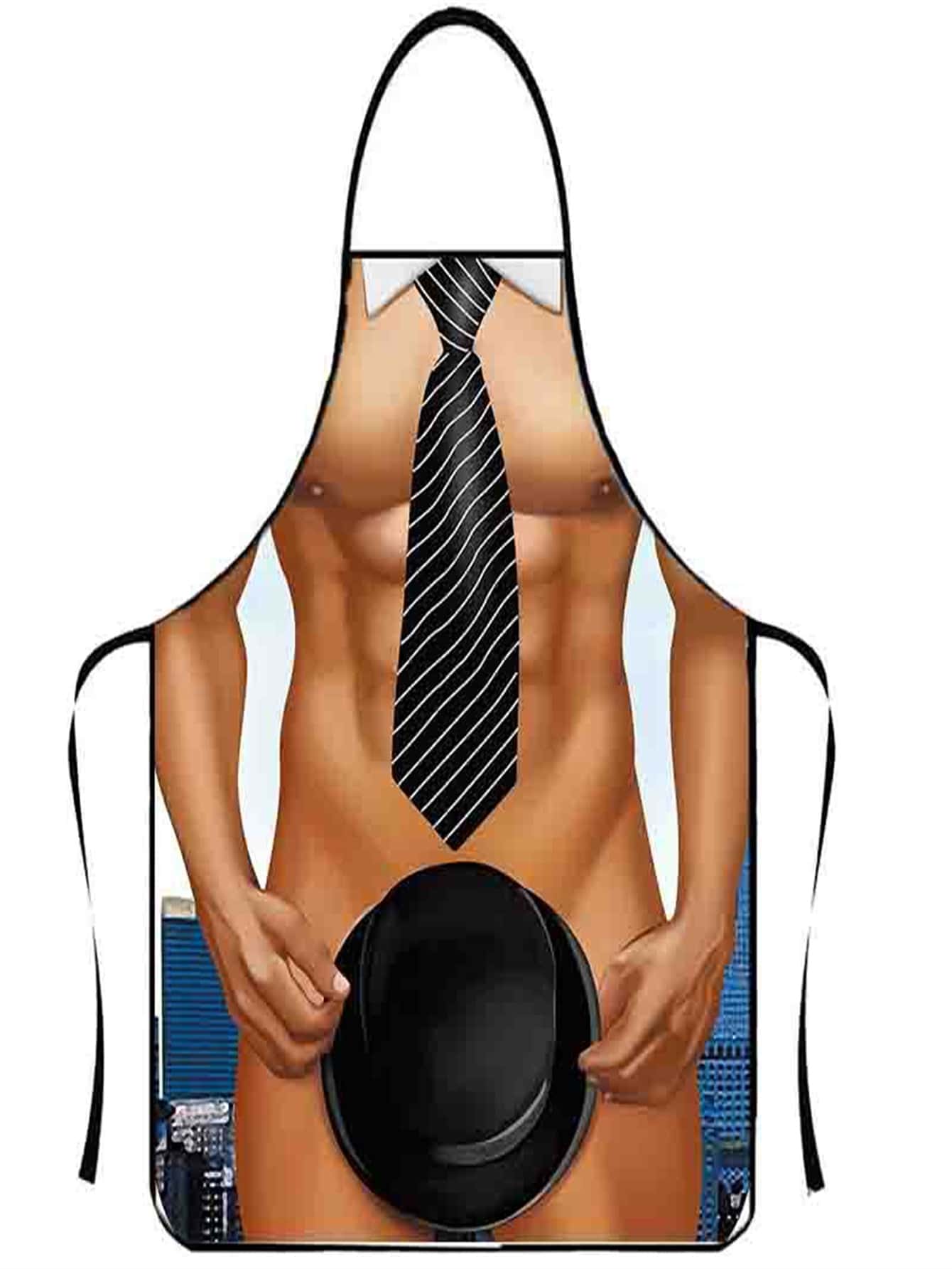 搞笑圍裙性感男士女士烹飪廚房圍裙派對假裝服飾 - 紳士男人 - 查看 1