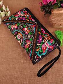 豪華晚餐包、晚餐包迷人、優雅、精緻、安靜豪華花卉刺繡手腕包適合女士、女士、派對女孩、新娘完美的派對、婚禮、舞會、晚餐/宴會、晚餐/宴會、最佳禮物適合女性媽媽老師朋友伴娘 - 彩色 - 查看 2