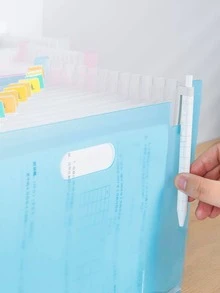 Folder con 13 divisiones y agarradera resistente color al azar - Multicolor - Ver 3
