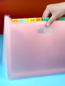 Folder con 13 divisiones y agarradera resistente color al azar - Multicolor - Ver 5