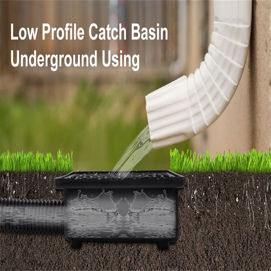Square Catch Basin Drain Kit, Low Profile Catch Basin Drainage