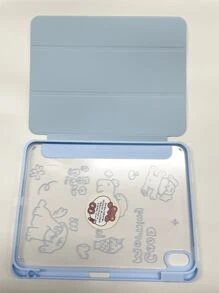 Ins Style 狗图案平板电脑保护套适用于 iPad Air 5、iPad Mini 6、iPad Pro、2021 平板电脑，带触控笔插槽和磁性闭合 - 白色 - 查看 3