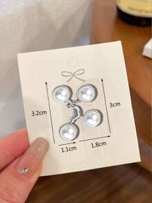 4 piezas Juego de broches para mujer para ajustar la cintura, broches sin clavos, clips ajustables para la cintura de los pantalones vaqueros, accesorios de ropa (sin tarjetas) - Blanco - Ver 4