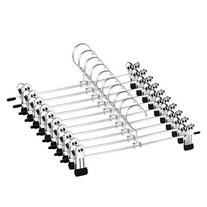 Metal Non-Slip Clothes Hanger Clips For Pants/Skirts, 5/10/20pcs,Spring,Minimalist,Summer Tops