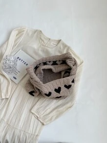 Cute Cartoon Knitted Tote Bag, Heart Print Shoulder Bag, Women's Fashion Handbag & Hobo Purse Color Block Heart Pattern Fashion Crochet Bag Valentines, Fashionable Heart Purse, Perfectly Match With Valentine Day Dress