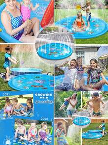 Alberca Del Bebé Tapete Acuático Chapoteadero Juegos Jardin Para Niño Tapete Inflable Para Aire Libre Piscina