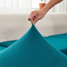 通用沙發套全包四沙發墊套彈性沙發套適用於沙發 - 寶藍色 - 查看 3