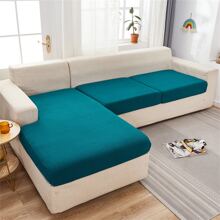 通用沙發套全包四沙發墊套彈性沙發套適用於沙發 - 寶藍色 - 查看 1