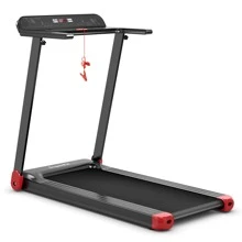 SuperFit  Folding Electric Treadmill Compact Walking Running Machine w/APP Control Speaker - Red - View 11