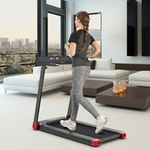 SuperFit  Folding Electric Treadmill Compact Walking Running Machine w/APP Control Speaker - Red - View 2