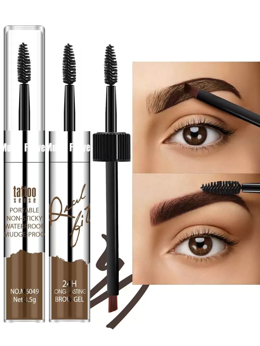 1入組二合一持久眉膠和睫毛膏 - 棕色 - 查看 1