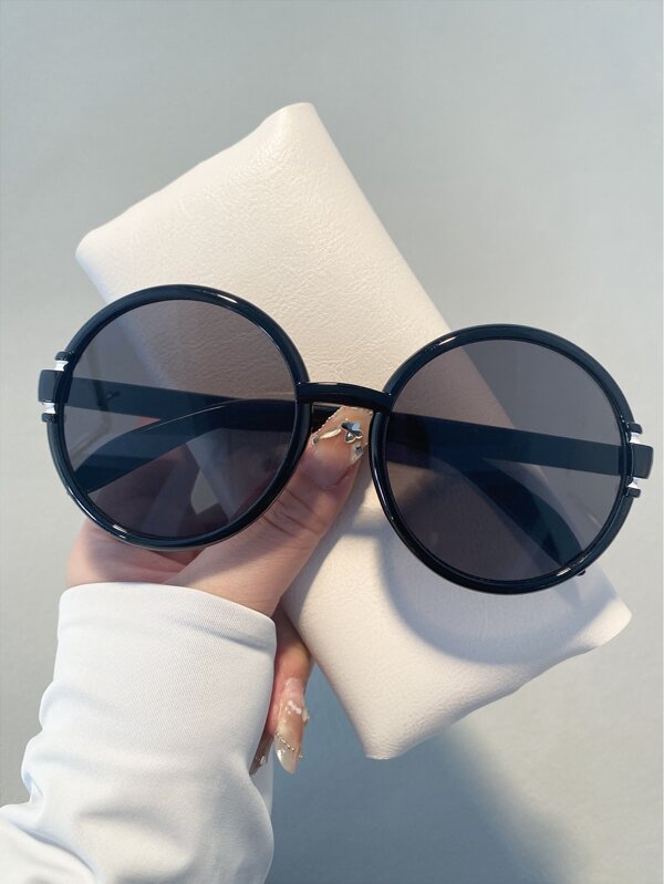1 Pair Women's Acrylic Round Fashionable Eyeglasses Halloween Basics Fall Winter Women Outfits Clothes Business Casual Gifts For Summer Beach Vacation,Outdoor,Travel