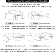 通用沙發套,四沙發墊套,彈性沙發保護裝置,強力遮瑕沙發套 - 白色 - 查看 2
