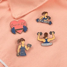 4pcs Alloy Material Sports Girl Brooches For Scarf, Hat, Clothes, Bag Decoration