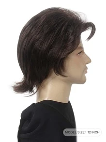 深棕色80年代男士假髮,短款70年代迪斯科男士假髮,適用於男子搖滾80年代主題派對cosplay服裝動漫搖滾假髮 - 棕色 - 查看 7