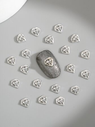 20 piezas Decoración de arte de uñas con rhinestones y aleación, dijes de uñas, gemas de uñas, suministros para uñas