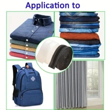 1 pieza Cinta para dobladillo sin coser para pantalones, cinta adhesiva para dobladillo, cinta para acortar pantalones con plancha, cinta para dobladillo de cortinas, cinta para dobladillo de tela para prendas, trajes, jeans, pantalones, faldas - Blanco - Ver 6