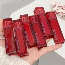 SHAQINUO gelatina brillante Tinte de labios Lápiz labial , hidratante , con alto color - 12 Pink Posy - Ver 2