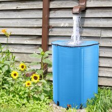 100 Gallon Folding Rain Barrel Water Collector Blue - 藍色 - 查看 1