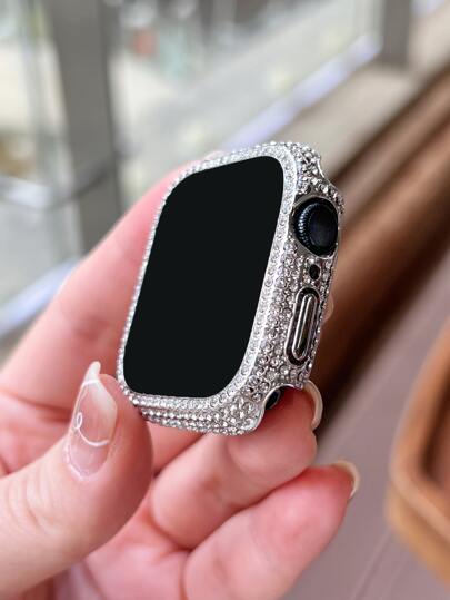 Rhinestone Decor Case Compatible With Apple Watch