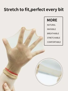 High-definition transparent hair net twelve pack - Apricot - View 3