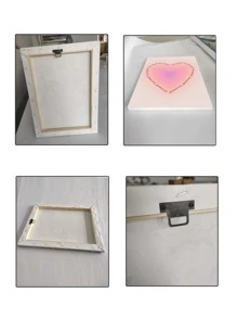 1 Pc, Gradient Love, Love Yourself, Psychological Suggestion Decorative Painting, Waterproof Oil Canvas, Used For Living Room, Dormitory, Bedroom Desk Ornament, Framed/Framed