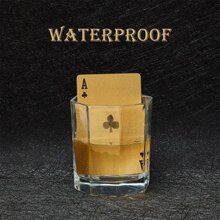 1 副黑色扑克牌防水扑克牌塑料 PET 扑克牌新奇扑克游戏工具适用于家庭游戏派对、成人派对游戏适合万圣节/圣诞节/感恩节 - 黑色 - 查看 5