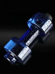 1 pieza Botella de agua 500ML creativo pesa en forma de de plástico - Azul - Ver 1