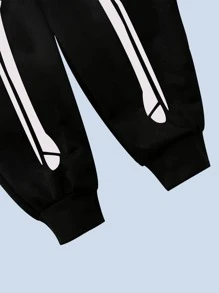 父子萬聖節夜光連帽連體褲男款,適用於秋冬季節 - 黑色 - 查看 8