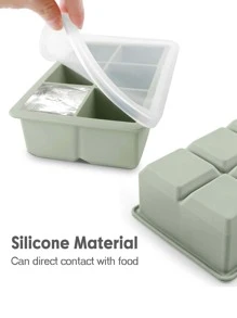 3入組大製冰格套裝帶矽膠模具,可拆卸蓋,可重複使用 - 藍色 - 查看 5