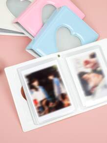 Heart Hollow Mirror 3 Inch Single Frame Polaroid Photo Album - White - View 9