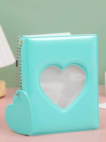 Heart Hollow Mirror 3 Inch Single Frame Polaroid Photo Album - White - View 10