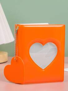 Heart Hollow Mirror 3 Inch Single Frame Polaroid Photo Album - White - View 8