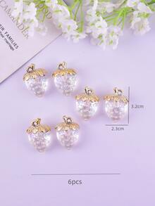 6入組/套塑膠草莓DIY首飾類吊墜