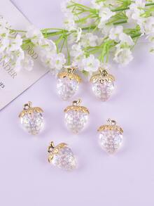 6入組/套塑膠草莓DIY首飾類吊墜