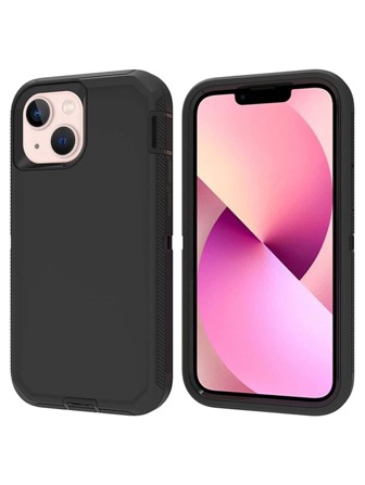 1 Pc Black And Black, Heavy Duty Drop Protection, Full Body Rugged Shockproof, Dustproof Rugged Protection, 3-In-1 Phone Case, Compatible With IPhone Samsung Motor, Perfect Gift Gift For Birthday/President's Day/Boy/Girlfriends Compatible With IPhone 11,IPhone 13,Galaxy A14