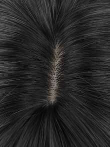 negro rubio pelo lacio con tupe para de mujeres cada día falso suave sintético pelo para fiesta de fiesta - Color Piano - Ver 6