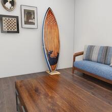 Wooden Surfboard Display Rack | Vertical Stand Design - Save Space, Protect Your Surfboard | Classic Surfboard Storage Solution for Home or Shop | Show Off Your Surfboard - Natural Wood Color - View 4