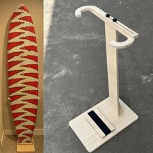 Wooden Surfboard Display Rack | Vertical Stand Design - Save Space, Protect Your Surfboard | Classic Surfboard Storage Solution for Home or Shop | Show Off Your Surfboard - Natural Wood Color - View 2