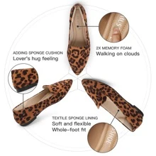 Comfortable Pointed Toe Memory Foam Women's Shoes,Women's Pointed Toe Loafers - Slip On Flats For Women, Comfortable Casual Shoes, Spring Summer Office Chic Footwear - 彩色 - 查看 6