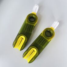 1入組U型3功能杯刷適用於清潔杯子,瓶子,和蓋子 - 綠色 - 查看 3